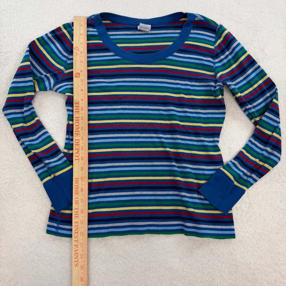Hanna Andersson Kid's Striped Long John Pajama Set Rainbow Size S/M - Picture 5 of 11